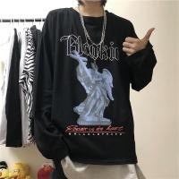 ราคา เสื้อยืดโอเวอร์ไซส์ อินฮิปฮอปแองเจิลพิมพ์เสื้อยืดแขนยาวหลวมสำหรับชายและหญิง (11548954595)