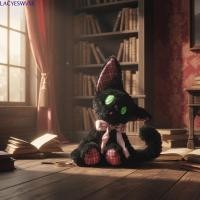 ราคา LACYSWVSK ตุ๊กตาแมว เด็ก Gits น่ารักออกแบบของเล่นตุ๊กตา ลูกแมวรุ่นการ์ตูนแมวดําวัสดุนุ่มตุ๊กตาของขวัญวันเกิด (49660458396)