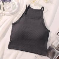 ราคา LACYSWVSK เสื้อกั๊กสลิงสุภาพสตรี ลายทางพร้อมเสื้อครอปแผ่นรองหน้าอก สวมใส่ด้านนอก Slim Fit แขนกุดผู้หญิง Camisole กีฬา (49814491121)