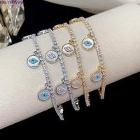 ราคา LACYSWVSK กําไลตาปีศาจ Rhinestone หรูหราวินเทจทองแดงเพทายสร้อยข้อมือตาปีศาจ เครื่องประดับมือเลียนแบบเชลล์ตาปีศาจจัดเลี้ยงเสื้อผ้าเครื่องประดับอุปกรณ์เสื้อผ้า (49810548060)