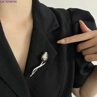 ราคา LACYSWVSK Lapel Pins เข็มกลัดดอกกุหลาบหรูหราสีทอง สวมใส่ทุกวัน Elegant 3D Layered Vintage Rose เข็มกลัดชุด (45960538976)