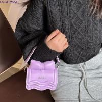ราคา LACYSWVSK Mini Bow Crossbody Bag Solid Color Chain Sweet Shoulder Bag Sweet PU Leather Small Square Bag Coin Purse Children Handbag Children (55406700004)
