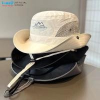 ราคา หมวกตกปลากลางแจ้ง Mountain Camping Sun Protection Drawstring หมวกคาวบอย (52862653883)