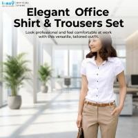 ราคา เสื้อเชิ้ตแขนสั้นผ้าฝ้ายสีขาว สไตล์เลดี้เหมือนมืออาชีพสําหรับผู้หญิง (52012558265)