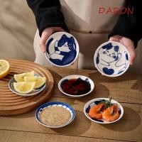 ราคา จานซอสขนมหวานเซรามิก ดารอน จานปรุงรส เคลือบด้านล่าง สไตล์ญี่ปุ่นน่ารัก 10 ซม จานซูชิลายแมวนําโชคผลไม้ (56160359953)