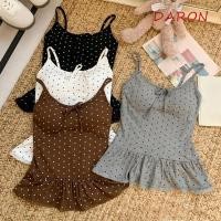 ราคา เสื้อเสื้อกั๊กลายจุด DARON เสื้อชั้นในสตรีโบว์ลูกไม้พร้อมแผ่นรอง เสื้อครอปหวานบางยืดหยุ่นสุดชิคพร้อม Petticoat สาวเผ็ด (52559708304)