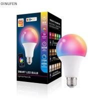 ราคา ONU 15W หลอดไฟอัจฉริยะควบคุมฟันสีฟ้า E27 RGB LED โคมไฟหรี่แสงได้ตกแต่งบ้าน FEI (58114878620)