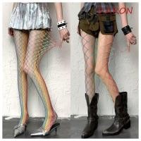 ราคา ถุงน่องตาข่าย DARON Rainbow ถุงน่องรัดรูปตาข่ายขนาดใหญ่ Y2K Punk Dopamine ยืดถุงน่องซีทรูสไตล์สาวร้อนปาร์ตี้คลับ (50909881154)