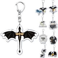 ราคา ยอดนิยม Basgiath War College Fourth Wing Black Dragon พวงกุญแจจี้พวงกุญแจรถเครื่องประดับผู้ชายแฟนอุปกรณ์เสริม (28688058732)