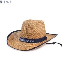 ราคา NLINNIผู้ชายหมวกฟาง หมวกVisorครีมกันแดดMan Sunหมวก ฤดูร้อน WesternคาวบอยหมวกSun VisorปานามาหมวกTravel (55664183137)