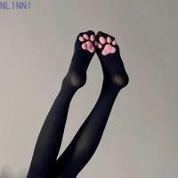 ราคา NLINNI ถุงเท้ากรงเล็บลูกแมว 3D กํามะหยี่แมวน่ารัก Paw ถุงน่อง Y2k สีชมพู Paw Pads ต้นขาถุงเท้ายาวสูงคอสเพลย์ (53263611934)