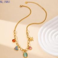 ราคา NLINNI จี้สร้อยคอ สแตนเลส 18 K Gold Plated Neck Chain สร้อยคอChokerรูปหัวใจสีทองอินเทรนด์สุดเก๋วันเกิด (53214968218)