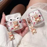 ราคา เคสหูฟังAirpods4 หมีดอกไม้ เคสใสการ์ตูนนูน Airpods pro3 เคสหูฟังบลูทูธ gen gen1 gen2 เคสหูฟังไร้สาย Pro Airpods 4 (56154466010)