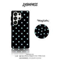ราคา เคสซัมซุง มีขาตั้งแม่เหล็ก แม่เหล็ก MagSafe polkadot สีดำ สีฟ้า ขอบ2ชั้น เคส Samsung galaxy s20 fe s21 s22 plus s23 s24 s25 edge s26 ultra note20 ultra 5G เปิดเลนส์ กันกระแทก โทรศัพท์ มือถือ case (513