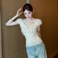 ราคา เสื้อกั๊กผู้หญิง สไตล์เกาหลี summer new style off shoulder white ออกแบบด้วยความสวยงามและสวมใส่ง่าย (57008883977)