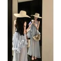 ราคา ชุดชีฟองแขนกุดสีฟ้าสำหรับปาร์ตี้ ออกแบบมาด้วยคอวีลึกและทรงหลวม เพื่อให้คุณมั่นใจในการออกงานหรือปาร์ตี้ยามค่ำคืน (52509274752)