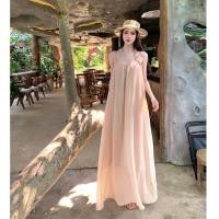 ราคา ชุดเดรสแบบโบฮีเมียน สีทึบแขนกุด ระดับเข่า สำหรับผู้หญิง (47558779297)