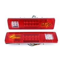 ราคา 商城 2 x 12V 19 ไฟท้าย LED ไฟเบรกด้านหลังหยุดไฟเลี้ยวสําหรับรถบรรทุกรถยนต์สีแดง (57101793269)