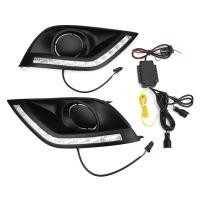 ราคา 商城 ไฟวิ่งกลางวัน LED กันน้ํา 2 ไฟตัดหมอกสีเหมาะสําหรับ Nissan Almera Latio Sunny Versa 14 17 (50151793715)