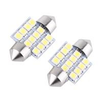ราคา 商城 หลอดไฟ นํา ไฟโดมรถยนต์ สีขาว 12SMD 50000 ชั่วโมง 12โวลต์ สําหรับท้ายรถ (48451816952)