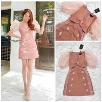 ราคา เดรสลุคคุณหนูป้ายdarinaสีโอรส (20103722062)
