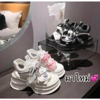 ราคา Marian พร้อมส่งจากไทย รองเท้าส้นตึกผู้หญิง ส้นหนา7เซ็น การออกแบบพิเศษ เบาสบาย NO A0490 (26166846088)