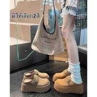 ราคา Marian พร้อมส่งจากไทย รองเท้าแบบสวมขี้เกียจ เสริมส้น หนา7เซ็น ฤดูใบไม้ร่วง สไตล์เกาหลี สำหรับผู้หญิง NO A0496 (24042965902)
