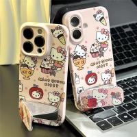 ราคา Hello Kitty Bow สีชมพูเคสโทรศัพท์พร้อมกระจกพรีเมี่ยมเหมาะสําหรับ VIVO V50 V40 LITE V25 V20 PRO V60 V27 V23E V23 V15 ปลอก (48152766896)