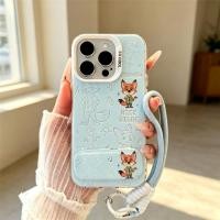ราคา Fox Light Blue เคสโทรศัพท์สําหรับ Samsung A05 A02 A35 A10 A11 A13 A31 A51 ปลอกกันกระแทกใสพร้อมขาตั้งแบบพับได้สายคล้องข้อมือเชือกเส้นเล็ก Kawaii ความงามฝาครอบ (53512523094)