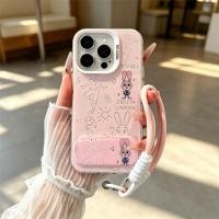 ราคา SAMSUNG ผู้หญิงกระต่ายสีชมพูหวานรูปแบบเคสโทรศัพท์ใสกันกระแทกสําหรับSamsung A37 A55 A15 A12 A54 A05S A14 กล้องเต็มฝาครอบป้องกันพร้อมขาตั้งพับได้สายรัดข้อมือเชือกเส้นเล็ก (56512497109)