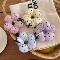 ราคา โบว์ยางรัดผมลายจุดดอกไม้เล็กๆ เครื่องประดับผม (43507160812)