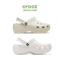 ราคา CROCS Classic Platform Clog รองเท้าลำลองสำหรับผู้หญิง ส้นสูงพื้นหนา รหัส 206750 โบเน่ (46658518183)