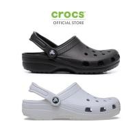 ราคา CROCS ของแท้CROCS Classic Clog รองเท้าลําลองสําหรับผู้ใหญ่ รองเท้าแตะ Unisex 10001 100 สีเทา ดํา (57908507157)