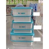 ราคา NANNY แนนนี่กล่องใส่ของอเนกประสงค์มีฝาปิด ตระกร้าใส่ของมีฝาปิดอเนกประสงค์ ไซด์เล็ก S ไซด์กลาง M และ ไซด์ใหญ่ L (27989211125)