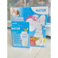 ราคา Naturปั๊มนม ฟรี ขวดนม ถุงเก็บน้ำนม 10 ถุง อะไหล่สำรอง Natur breast pump เนเจอร์ ชุดปั๊มนม แบบโยก (27804666177)