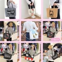ราคา กระเป๋าผ้า TOTE สไตล์ญี่ปุ่นกระเป๋าผ้านิ่ม เนื้อผ้าดี ใส่ของได้เยอะมีซิปด้วย (24832215349)