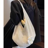 ราคา LD shop พร้อมส่งในไทย กระเป๋าสานไหมพรม กระเป๋าถักตืดดอกไม้ สะพายข้างไปทะเล สไตล์พักร้อน กระเป๋าตาข่ายถักZB3816 (54714983939)