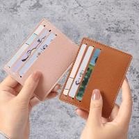 ราคา LD shop กระเป๋าใส่บัตร Card holder ซองใส่นามบัตร กระเป๋าใส่นามบัตร มี 4ช่อง แบบบาง หลากสี มีกระเป๋าเล็กๆใส่ของได้ (26008272745)