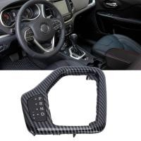 ราคา Zerone Transmission Shifter Bezel Center Gear Trim Panel Replacement with Harness Kit for Cherokee 2014 2018 คาร์บอน (52513409891)