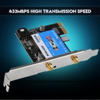 ราคา Mingxiu WiFi การ์ดสําหรับ PC Pci Express บลูทูธและการ์ด 2 4 Ghz 300Mbps Ghz 433Mbps อะแดปเตอร์ 4 0 เครือข่าย 2X6dBi (50761190705)