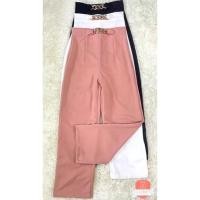 ราคา กางเกงผ้าฮานาโกะ ขากระบอกกลาง ซิปหลัง เอวสูง รุ่นหัวโซ่ S 2XL (6091461626)