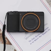 ราคา home style th แหวนตกแต่งโลหะสำหรับกล้อง Ricoh GR4 ฝาครอบเลนส์อลูมิเนียมอัลลอยด์สีส้ม (57360237127)