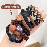 ราคา ผ้าผูกผม ยางรัดสําหรับผู้หญิงยืดหยุ่นสูงทนทานผูกผมรู้สึกยางรัดผ้าโพกศีรษะตัวหนาผูกผมผูกผมผูกผม (46465030671)