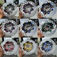 ราคา จานเบรคแต่ง LAXURY 220MM พร้อมสเปเซอร์ ตรงรุ่นใส่WAVE125R S บังลม W110i ปลาวาฬ NOUVO MSX FINO PCX2015ไม่ต้องใส่สเปเซอร์ (24810837688)