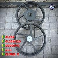 ราคา ล้อแม็ก ขอบ14 CLICK CILCKi110 SCOOPYI ZUMER X iCON แถมฟรีลูกปืน ดำ5ก้าน คลิก สกูปปี้ ซูเมอร์เอ็กซ์ (26980041005)