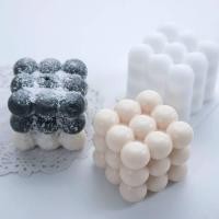 ราคา HWETR แม่พิมพ์เทียนลูกบาศก์ 3D ใหม่ DIY เทียนลูกบาศก์กลม Mould 3D แม่พิมพ์ซิลิโคนแม่พิมพ์สบู่ (54965623171)