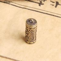 ราคา ERHK 1 ชิ้นทองเหลืองพระพุทธรูป Sutra กระบอกจี้พวงกุญแจสร้อยคอกล่องยา (20228027952)