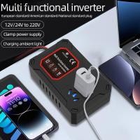 ราคา zeblonsun Car Power Inverter 200W 12V 24V เป็น 220V Converter Charger Adapter Universal Soet Portable Vehicle mounted Home Auto Inverters (48315271542)