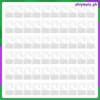 ราคา 100 ชิ้นไม้แขวนเสื้อตะขอแท็กแท็บกาวใสพลาสติกแขวนสําหรับขายปลีก zhiymais (51913658723)