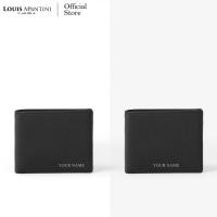 ราคา Louis Montini Il Classico กระเป๋าสตางค์หนังวัวแท้พับสั้นสลักชื่อได้ TTM133 (48410802705)